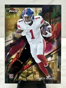 2024 Topps Finest, MALIK NABERS (RC) /50 "Gold Refractor" - NEW YORK GIANTS - Bild 1 von 4