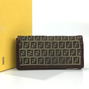 FENDI Wallet Bi Fold Zucca Pattern 2266 8M0000 TN9 079 Authentic