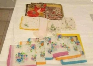 Vintage New Old Stock 60er 70er Taschentuch Lot 12 verschiedene Hankey Sammlung - Bild 1 von 5