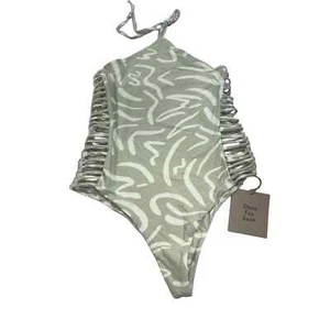 Stone Fox FP NWT Swim Fella Aloe Lines One Piece Swim Size Medium MSRP $220 - Picture 1 of 4