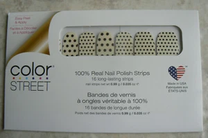 NEU Color Street POLKA DOT-COM black&clear 100 % echte Nagellackstreifen 16 Stück - Bild 1 von 4