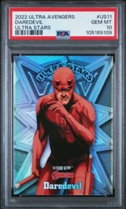 PSA 10 GEM MINT DAREDEVIL 2022 ULTRA AVENGERS US11 GRADED MARVEL MCU STARS TPHLC - Picture 1 of 2