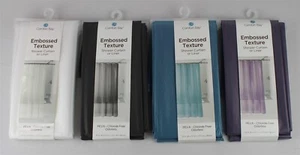 Set Of 4 Comfort Bay PEVA Embossed Texture Shower Curtains/Liners – 70”W x 72”L - Picture 1 of 2