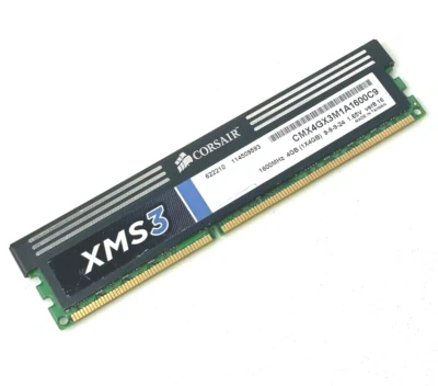CORSAIR 4GB DDR3 1600MHz PC3-12800U 240 Pin UDIMM Desktop Gaming Memory Shield - Image 1 of 2