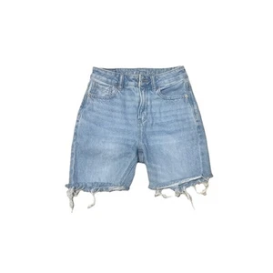 American Eagle helle Waschung strigide hoch geschnittene entspannte Mom-Shorts Größe "00" - Bild 1 von 8