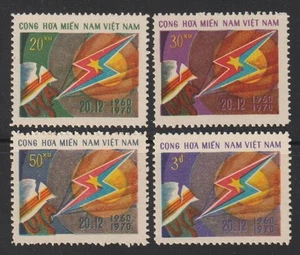 1970 Việt Nam War Việt Cộng Symbolic Thunderbolt Scott # 31-34 MNH - Picture 1 of 1