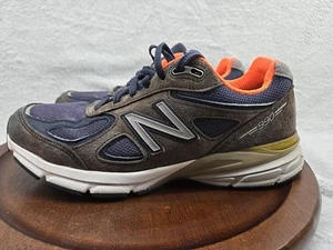 Size 9 - New Balance 990v4 Made in USA Navy Orange W - Picture 1 of 19