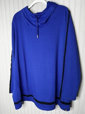 Sudadera con Capucha LIVI Active Mujer 26/28 Azul Pullover Manga Larga Atlética Talla Grande Foto 1 de 4