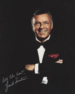 FRANK SINATRA HAND SIGNED AUTOGRAPHED 8X10 COLOR PHOTO "A GREAT SINGER" - Picture 1 of 1