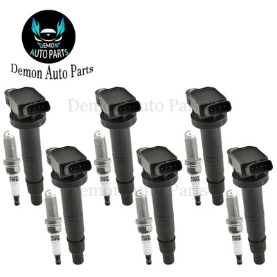 Bobina de encendido y bujía 6 piezas para Toyota Tundra 2009-2014 4,0 L V6 0040102167 Foto 1 de 4