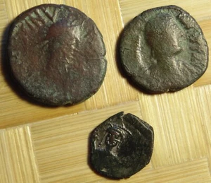 LOT OF 3,ANCIENT,Byzantine Coins,BRONZE, cleaned. - Bild 1 von 5