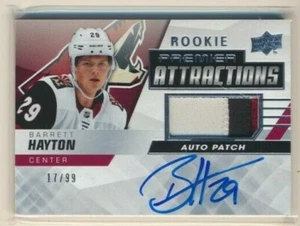 2019-20 Premier Attractions Rookie AUTO Patch Barrett Hayton /99 Arizona Coyotes - Picture 1 of 1