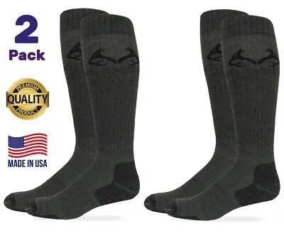 2 Pair Realtree Mens Elimishield Anti-Odor Outdoor Tall Boot Over the Calf Sock - Image 1 of 4