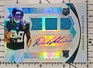DENARD ROBINSON 2013 Momentum Rookie RC Signatures Silver RPS Patch Auto 49/49 - Picture 1 of 2