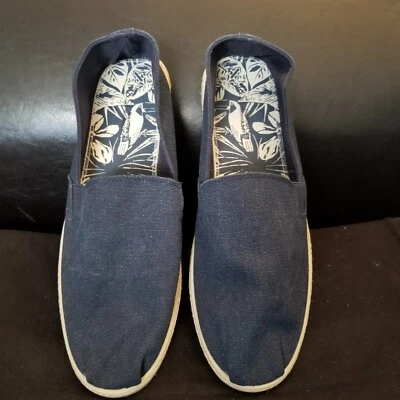 Эспадрильи без шнуровки Marks & Spencer из темной джинсовой ткани со свежими ногами размер 12 - Изображение 1 из 4