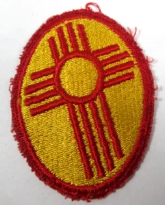 Vintage Bundesstaat New Mexico Sonne ovale Form Reise Souvenir Aufnäher - Bild 1 von 2