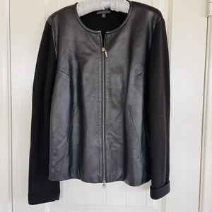 Classiques Entier Blended Blaze Brown Knit Sleeves 100% leather and Wool - Picture 1 of 4
