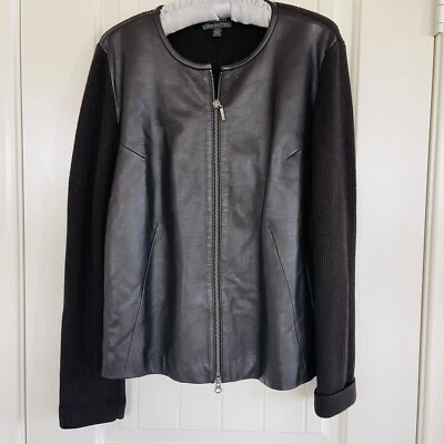 Classiques Entier Blended Blaze Brown Knit Sleeves 100% leather and Wool - Image 1 of 4