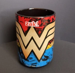 DC Comics Wonder Woman LOGO ZAK! Schwarze Keramik 15 Unzen Kaffeetasse neu kostenloser Versand! - Bild 1 von 8