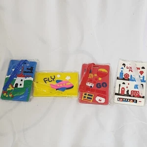 Urlaub Gepäckanhänger Weich Silikon und PVC Cartoon Bordanhänger Gepäck - 4er Pack - Bild 1 von 17