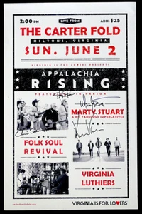 Original MARTY STUART & HFS Autograph SIGNED Concert Poster CARTER FAMILY FOLD - Picture 1 of 2