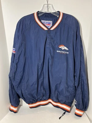Vintage NFL Pro Line Starter Denver Broncos Windbreaker Pull Over Mens Size L - Image 1 of 4