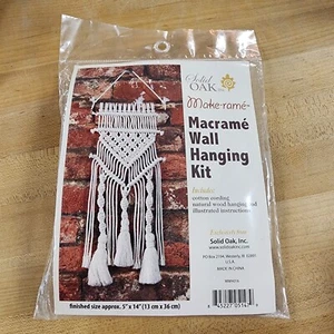 Vintage Massello Rovere Inc. Make-Ramé Macramé Boho Decorazione da Appendere a Parete Kit Artigianale Nuovo con Scatola - Foto 1 di 2