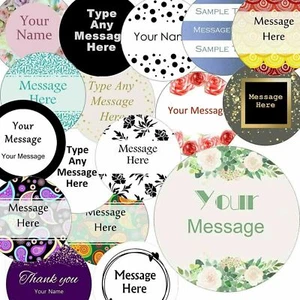 Custom Logo Stickers 37mm Round, Personalised Business/Company Name Labels - Picture 1 of 31