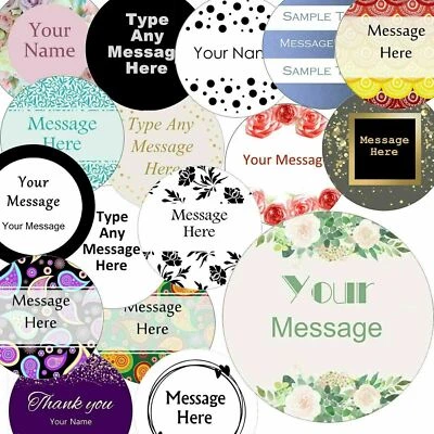 Custom Logo Stickers 37mm Round, Personalised Business/Company Name Labels