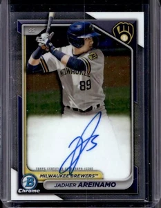 Jadher Areinamo 2024 Bowman Chrome Auto 1st Card #CPA-JA Milwaukee Brewers - Bild 1 von 2