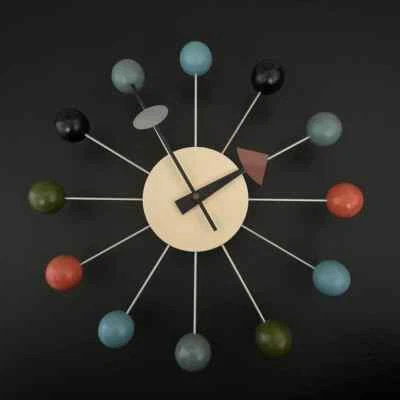 Hecho a mano bola 12" bola reloj de pared multicolor reproducción diseño mueb... - Imagen 1 de 3