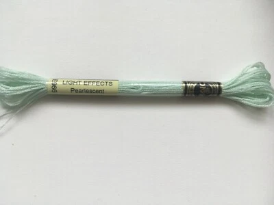 DMC Special Effects Embroidery Thread E966 pearlescent effects Lime 6 strand 8m - Image 1 of 2