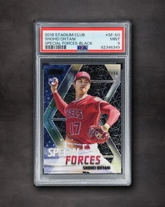 Shohei Ohtani 2018 Topps Stadium Club Special Forces black /99 PSA9 - Bild 1 von 2