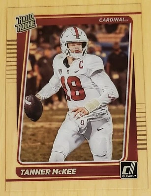 TANNER MCKEE ROOKIE CARD RATED ROOKIE 2023 CLEARLY DONRUSS DRAFT PICKS - Image 1 of 2
