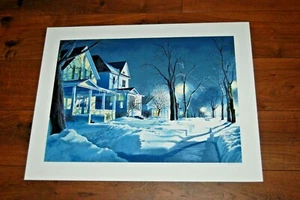 Serigrafía firmada por Robert Addison Quiet Night 1987 Chicago ARTISTA LISTADO - Imagen 1 de 3