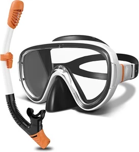 Set Snorkeling Adulti, SN05 Maschera Snorkeling, Set Snorkeling con Lenti in Vetro Temperato - Foto 1 di 6