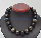 Huge 20mm Natural Golden Obsidian Round Beads Gemstone Necklace 18-22'' Aaa