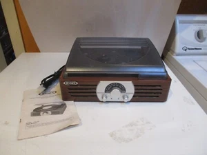 Jensen 3-Speed Stereo Turntable w Pitch Control AM/FM Stereo JTA-222 Booklet - Picture 1 of 11