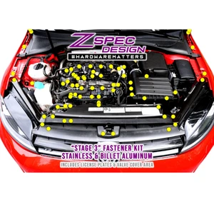 ZSPEC "Stage 3" Dress-Up Fastener Kit for '15+ Golf R MK7, Stainless & Billet - Bild 1 von 26