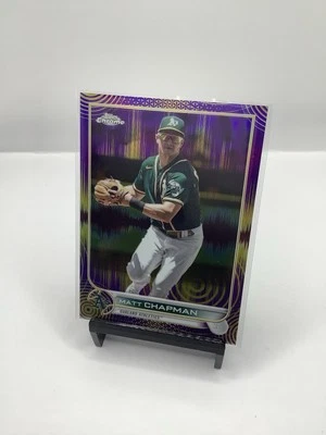 2022 Topps Chrome Sonic - Matt Chapman #168 Purple & Yellow Sonic Pulse... - Image 1 of 3