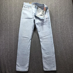 Levis 501 Original Jeans Womens 29x32 Light Wash Blue Button Fly Straight Leg - Picture 1 of 13