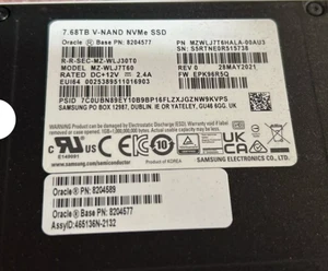 Samsung MZ-WLJ7T60 7.68TB V-NAND NVMe SSD  - Picture 1 of 1