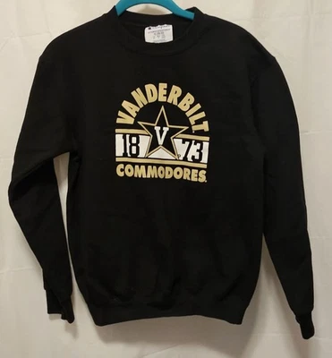 Vtg Champion Vanderbilt University Commodores Crewneck Sweatshirt Youth Large  - Image 1 of 4