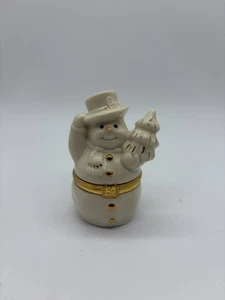 Lenox Treasures Scatola Portagioie Il Pupazzo di Neve con Charm Fiocco di Neve - Foto 1 di 6