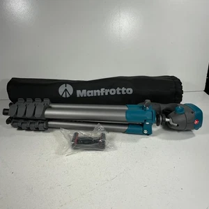 Manfrotto Compact Action Treppiede in Alluminio con Testa Ibrida Blu MKCOMPACTACN-BK - Foto 1 di 23