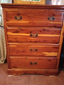 Antique Rustic Red Cedar Chest - Picture 1 of 16