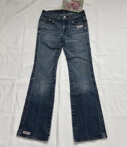 Pre-owned 7 FOR ALL MANKIND Denim Jeans kids Youth Girls 10 Blue pink A Pocket - Picture 1 of 21