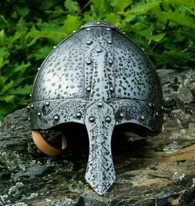 Elmetto vichingo 18GA SCA LARP medievale vichingo normanno elmetto nasale cavaliere replica - Foto 1 di 4