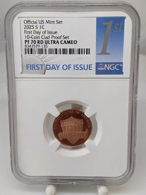 2025 S Lincoln Penny Cent 1C NGC PF70 RD Ultra Cameo FDI Official US Mint - Image 1 of 4