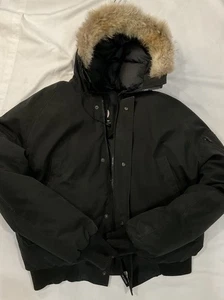 Canada Goose Chilliwack Bomber Jacket Black Men Size 2XL Fur Hood - Picture 1 of 13